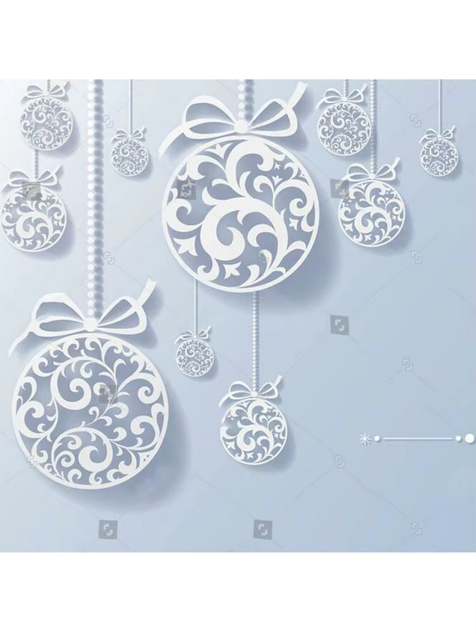 Weihnachts-Bogen mit runden Dropball-Motiven als DIY-Bastelform für Papier, Kartenherstellung und Sammelalben zur Prägung - Bild 2