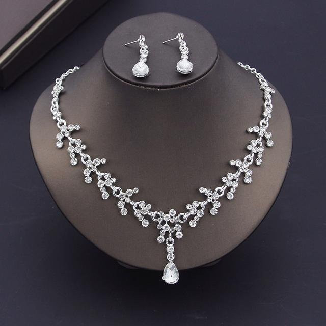 Wucifang Jewelry Schmuck-Set, Kristall, Zinklegierung, gray, Damen - Bild 1