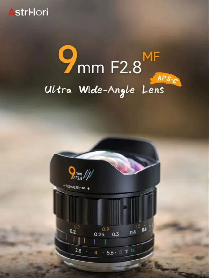 AstrHori APS-C 9 mm F2,8 Ultraweitwinkel-Prime-Kameraobjektiv für Sony E, Nikon Z, Canon RF und Fujifilm XF in Schwarz - Bild 5