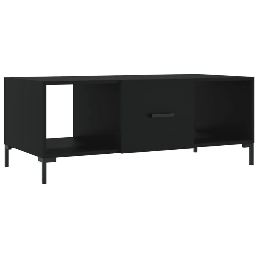 vidaXL Couchtisch Schwarz aus Holzwerkstoff und Eisen, B/T/H: 102 x 50 x 40 cm - Bild 2