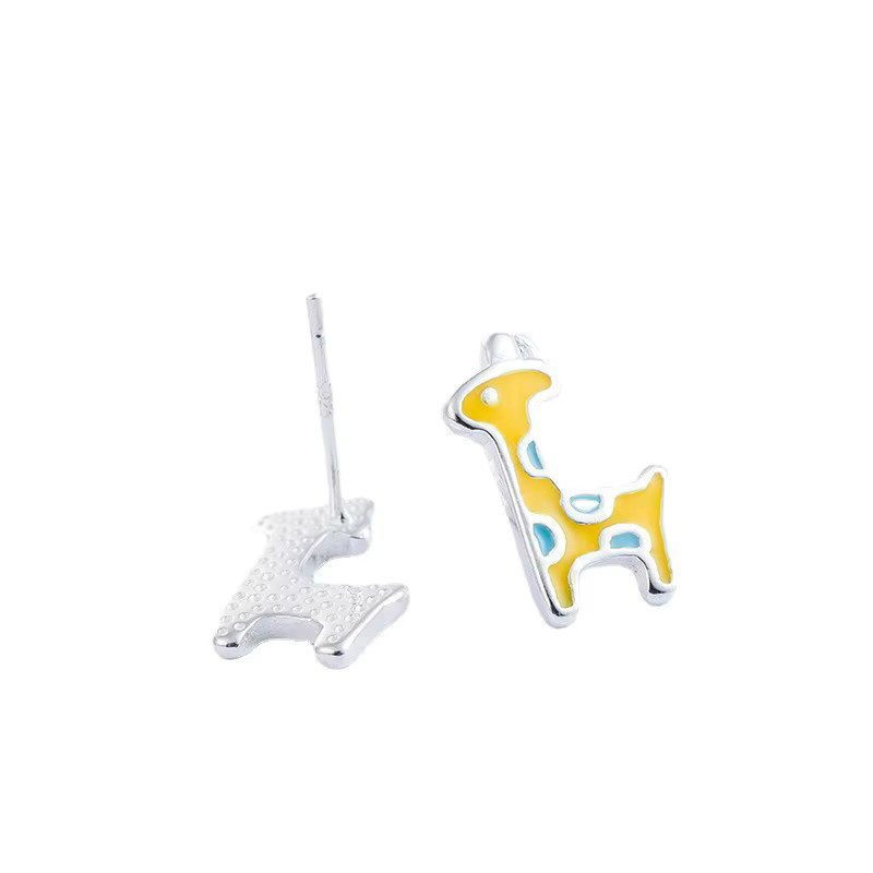 GaGa-Duck Giraffen-Ohrstecker, 925 Silber, Epoxidharz, Damen - Bild 5