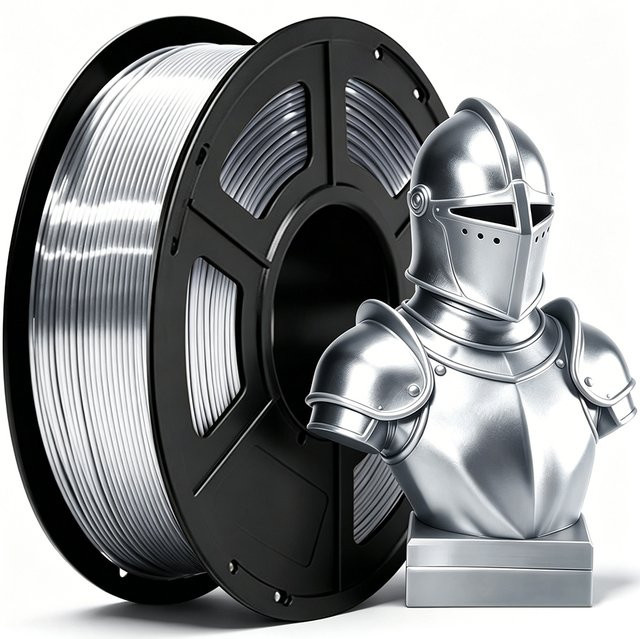 3D Maliang PLA Seide Filament Silber 1,75mm für FDM 3D Drucker - Bild 1