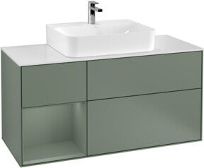 V&B Waschtischunterschrank Finion mit Wandbeleuchtung, Breite: 120 cm, Tiefe: 50,1 cm, Höhe: 50,1 cm, lackiert - Bild 1