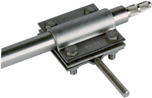 DEHN TE-Anschlussklemme NIRO Anschlussschelle aus Edelstahl in Silber für D20 und Rd7-10 - Bild 1