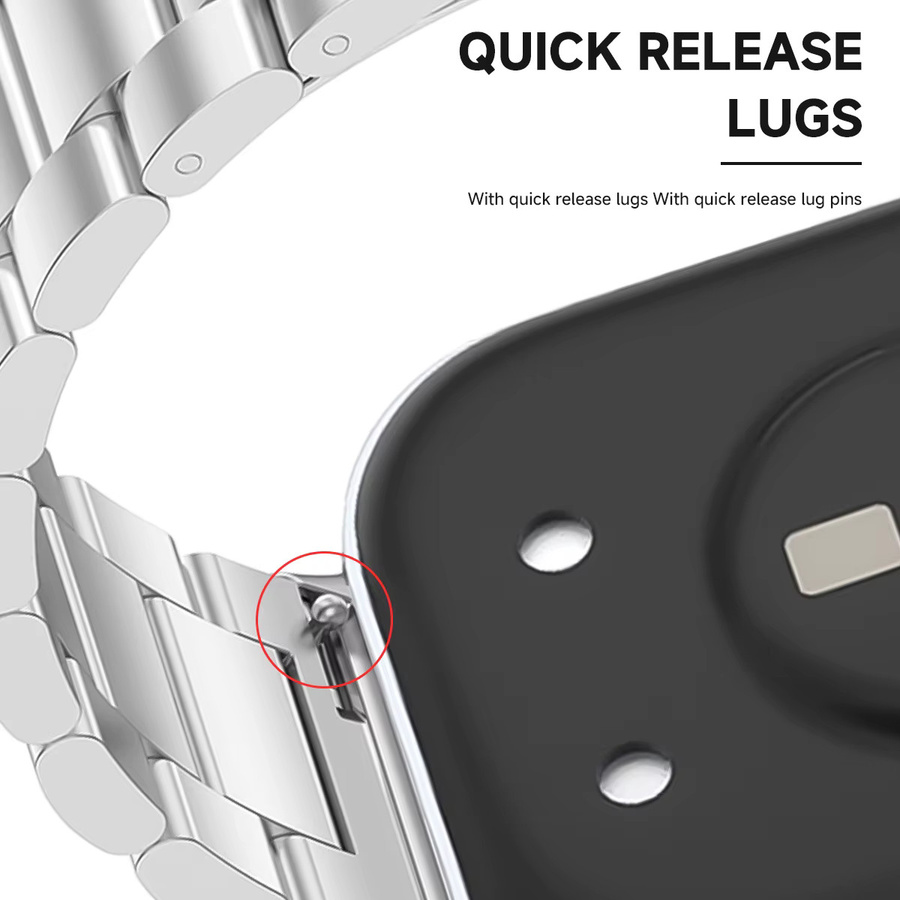 CAOWTAN Uhrenarmband Edelstahl, Silber, für Huawei Watch Fit - Bild 3