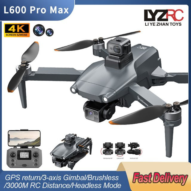 WDSZKMYF L600 PRO MAX/PRO GPS-Drohne in Grau mit 4K HD-Kamera, 3-Achsen-Gimbal und 5G FPV sowie Hindernisvermeidung - Bild 1