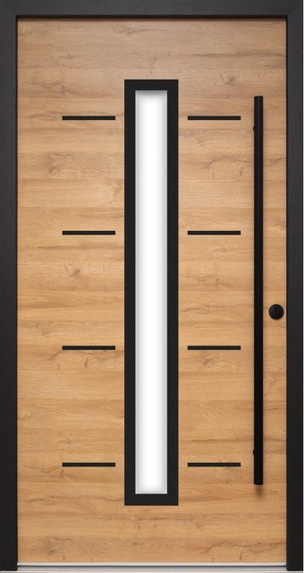 Splendoor Sicherheitshaustür Thermospace Milano Prime RC2 mit Glaseinsatz in Braun oder Schwarz, B: 110 cm, H: 210 cm - Bild 1