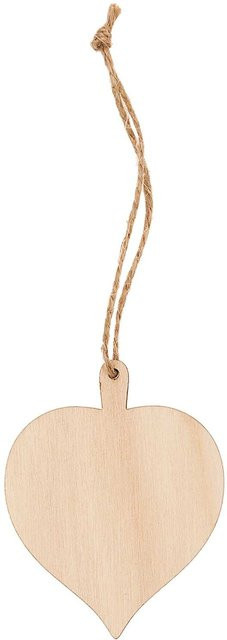 Rico Design Holzanhänger Lindenblatt natur B: 6,1 cm, H: 7,8 cm - Bild 1