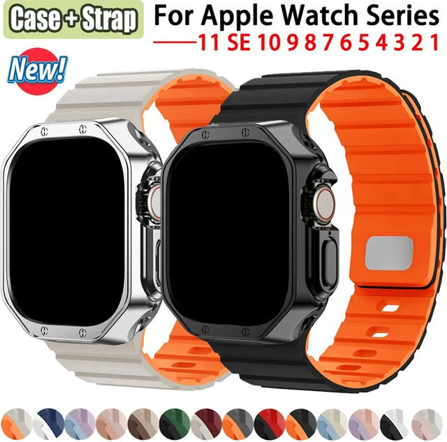 Correa Armband Silikon, Weiß, Unisex, mit TPU-Hülle für Apple Watch - Bild 1