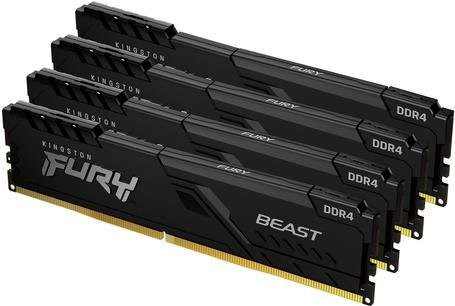 Kingston FURY Beast DDR4 DIMM Kit 128 GB 3600 MHz RAM Schwarz - Bild 1