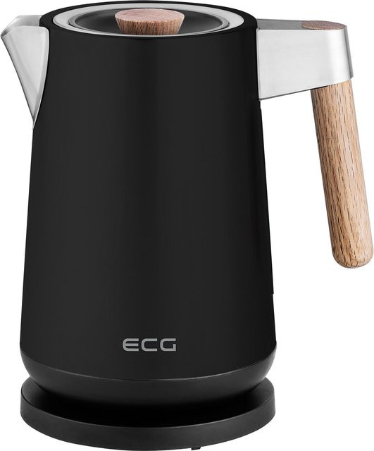 ECG Wasserkocher RK 1768 Strix Timber Black in Schwarz aus Edelstahl und Kunststoff mit 1,7 l Fassungsvermögen - Bild 1