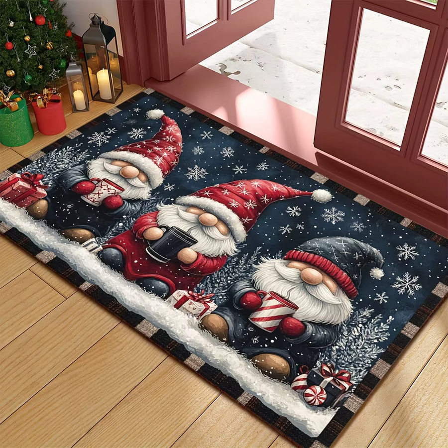 VIKAMA Weihnachtszwerg Fußmatte als Weihnachtsdekoration für drinnen und draußen - Bild 3