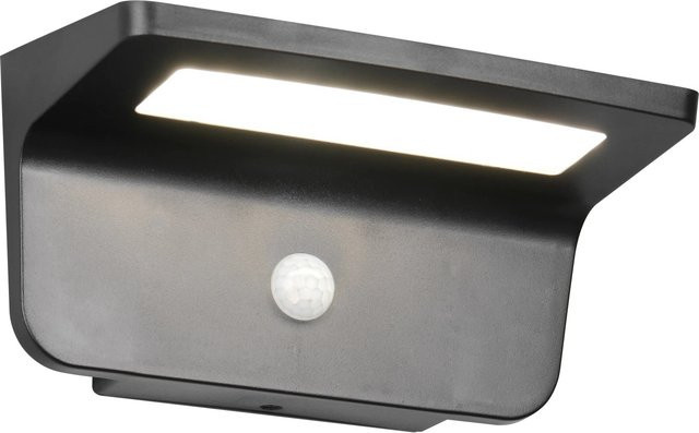 Reality LED-Outdoor-Wandleuchte Atico mit Bewegungsmelder und Dämmerungssensor, Schwarz Matt - Bild 1