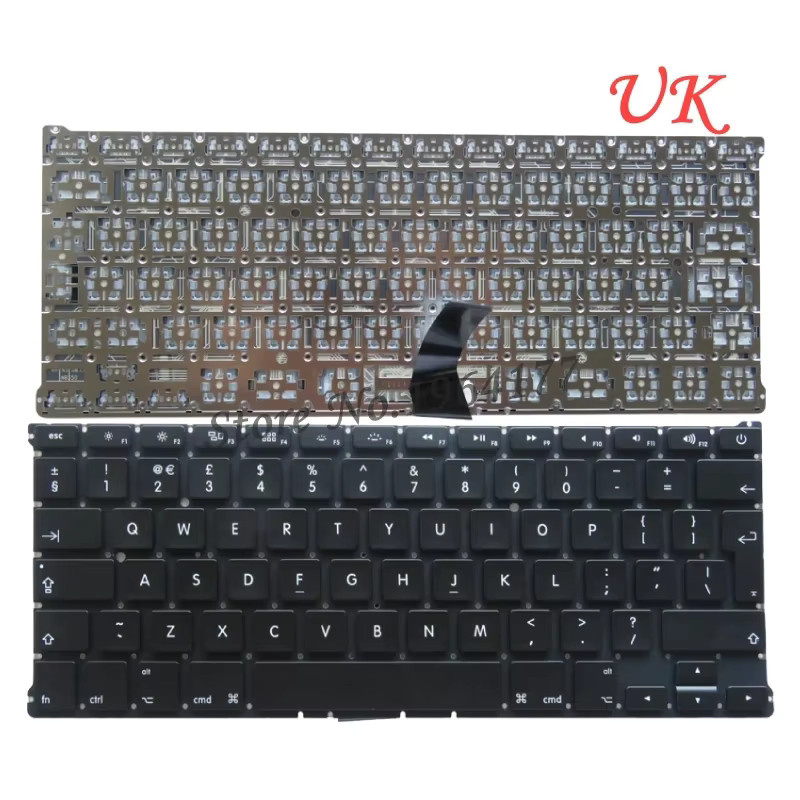 Apple Ersatztastatur für MacBook Air 13,3 Zoll (Modelle A1466, A1369, A1405) in Schwarz mit US-Englisch Layout - Bild 3