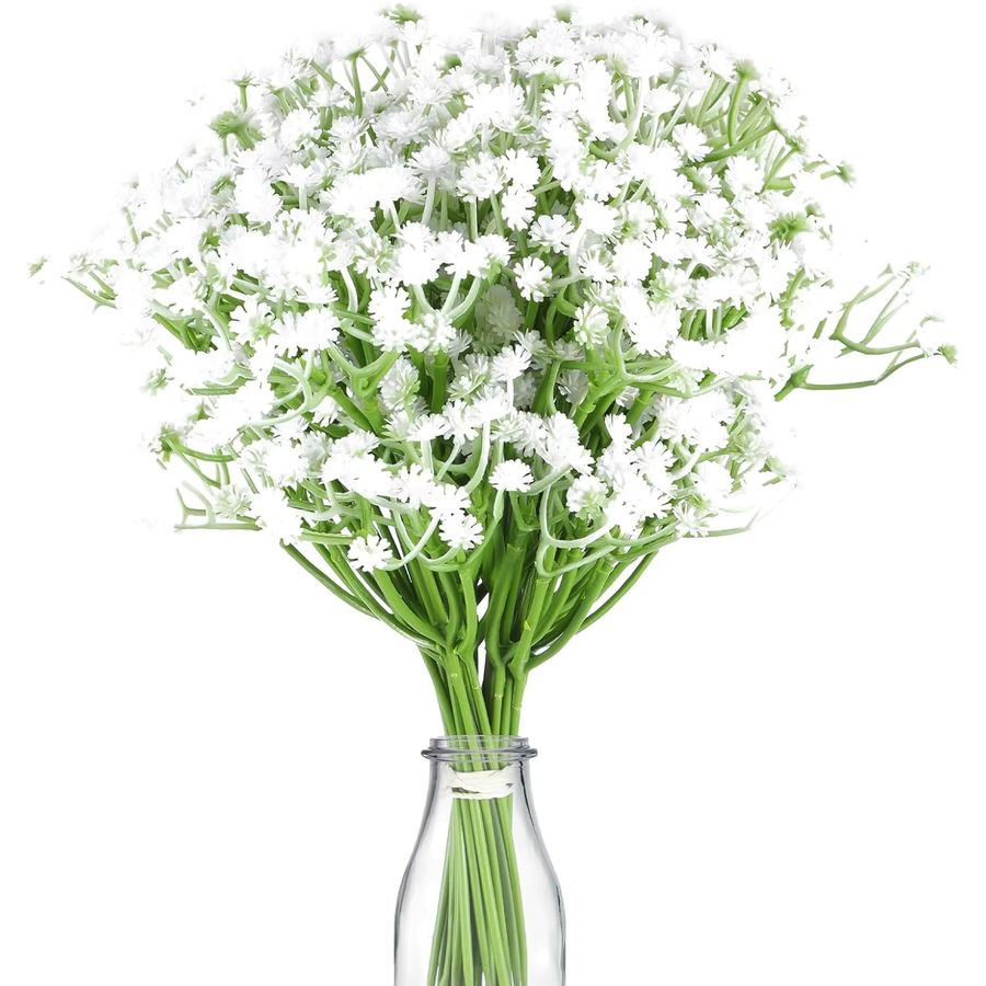 Künstliche Gypsophila Blumen von smr in Weiß für Garten, Hochzeit und DIY-Dekoration - Bild 1