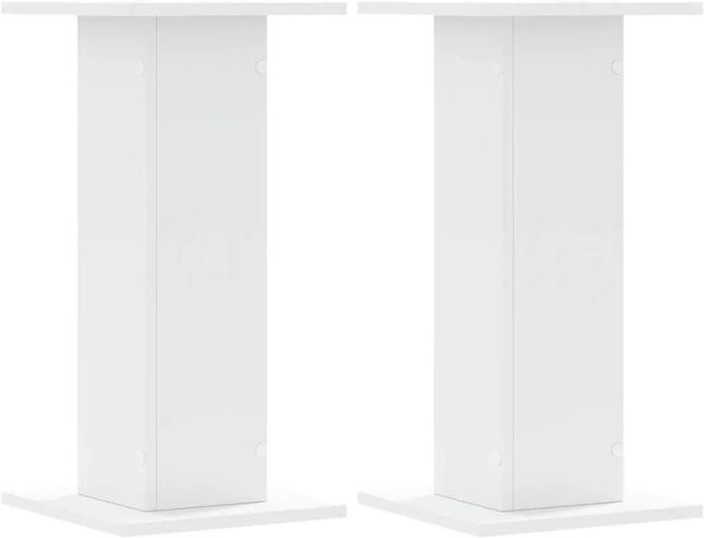 vidaXL Pflanzenständer 2er Set aus Holzwerkstoff in Weiß, B/T/H: 30 x 30 x 60 cm - Bild 1