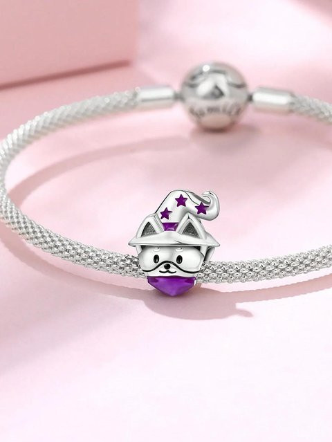 Charm Fuchs Karussell, Messing, Silber, Damen - Bild 1