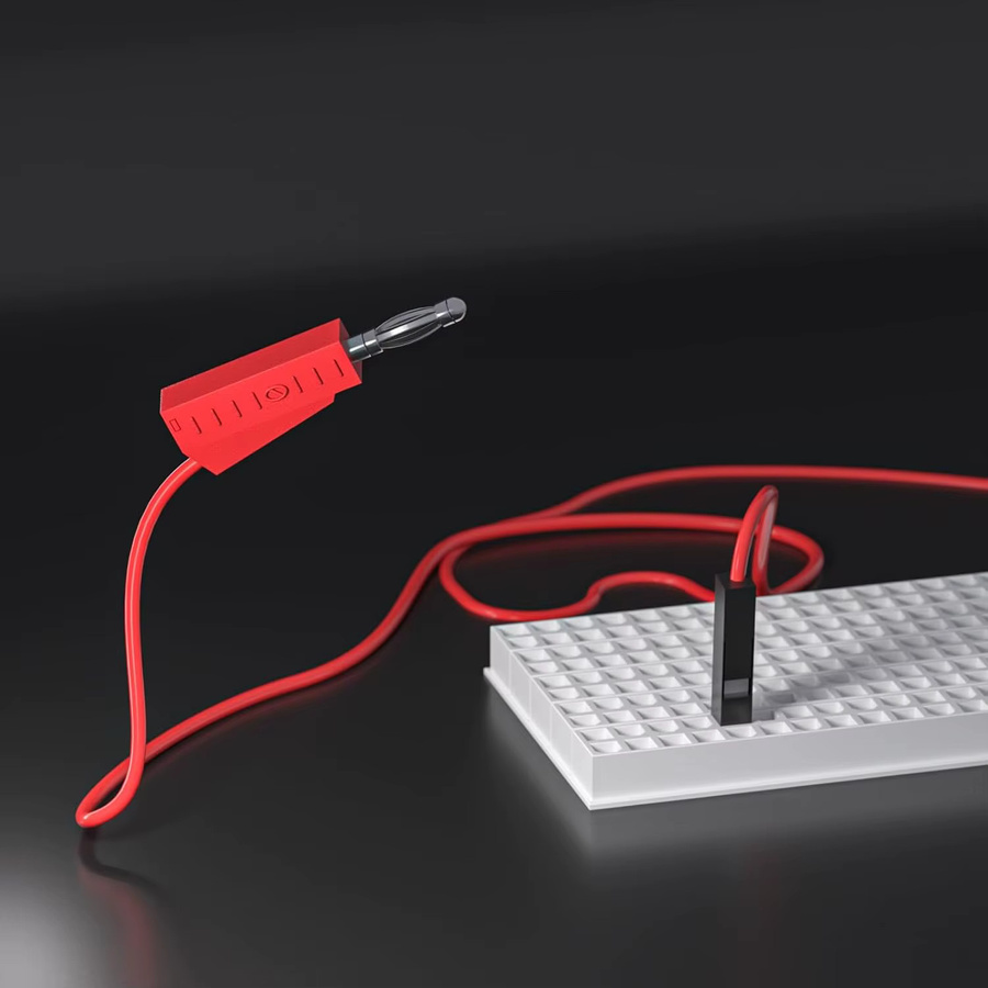 AOKIN 10 Stück Bananenstecker Jumper-Kabel aus flexiblem Silikon für elektrische Messungen auf Breadboards - Bild 3