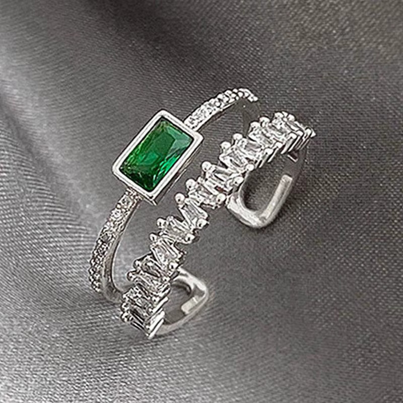 Huitan Ring, offener Ring, Silber, Zirkonia, Damen - Bild 2