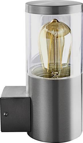 Heitronic NAXOS 500681 Wandleuchte aus Edelstahl in Silber mit transparentem Glas und E27 Fassung - Bild 1