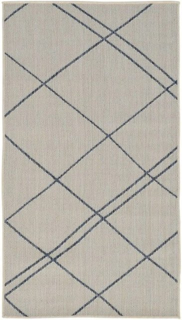 Vercai Rugs Teppich Terrace Karo Weiß Azurblau B: 200 cm, T: 290 cm - Bild 1
