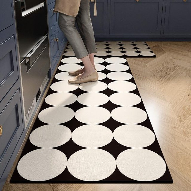 Küchenbodenmatte BC-Warm Home aus PVC, wasserabsorbierend und rutschfest, schwarz, B/T: 80 x 200 cm - Bild 1