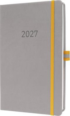 Sigel Wochenkalender Linescape 2027 A5 in Gelb-Hellgrau mit Hardcover und Vertikal-Layout - Bild 1