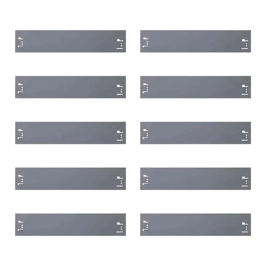 Green-Split 10er Set Rasenkanten aus Metall in Grau, Höhe: 13,5 cm, Gesamtlänge: 12 m - Bild 2
