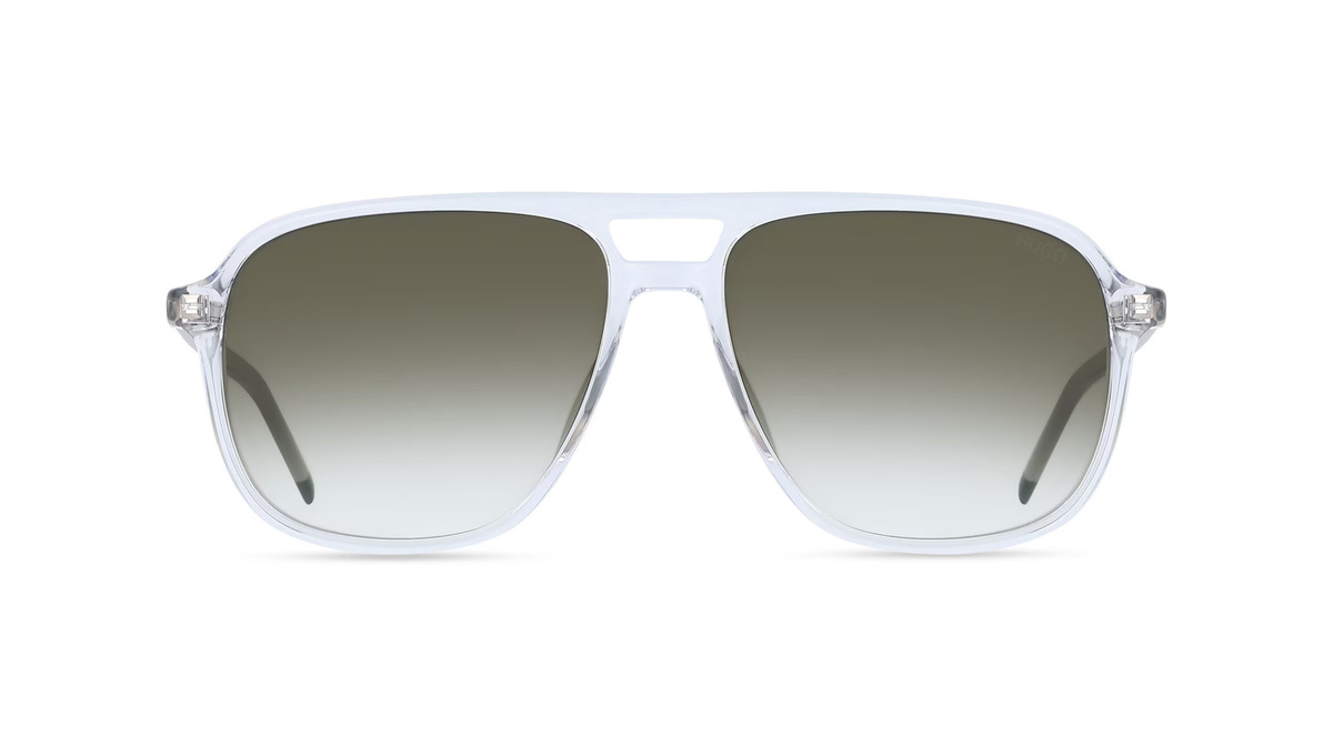Hugo Boss HG 1398/S Sonnenbrille Pilot, Vollrand, Acetat, Herren, transparent, green - Bild 1