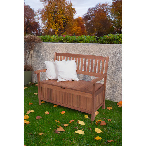 Garden Pleasure Gartenbank Houston 2-Sitzer aus Eukalyptus-Holz in Braun, B/H/T: 107 x 90 x 59 cm - Bild 2