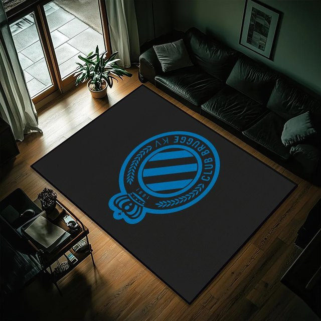 Club Brugge S KV Fußmatte von Wucifang Jewelry, rutschfest und waschbar, schwarz, B/T: 80 x 50 cm - Bild 1