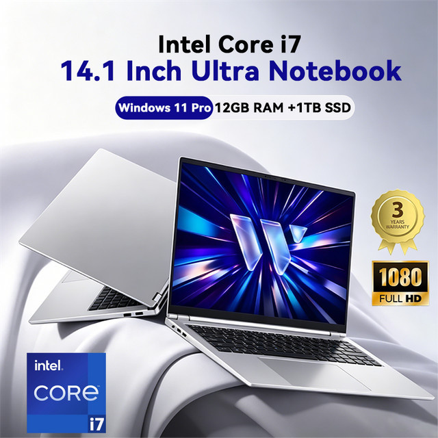 FUCHU Laptop Silber mit Intel Core i7-8650U, 12GB RAM, 1TB SSD, Windows 11 Pro und 4K HD Display für Studium und Arbeit - Bild 1