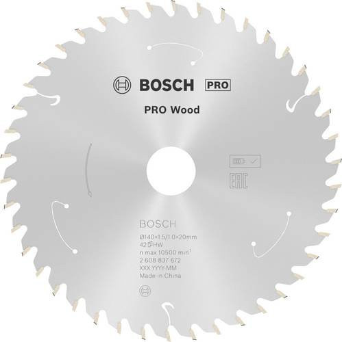 Bosch Hartmetall Kreissägeblatt für Holz, Farbe: Silber, Durchmesser: 140 mm, Bohrung: 20 mm, 42 Zähne - Bild 1