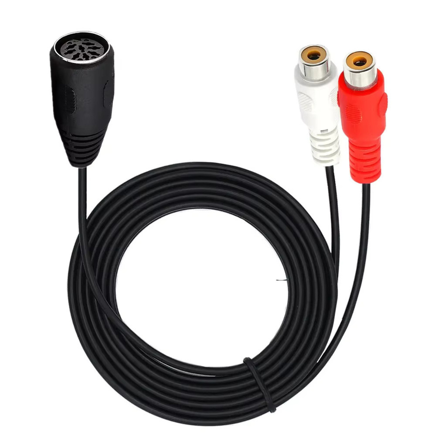 BSN Audiokabel DIN 8-Pin-auf-2RCA mit 8-Pin-DIN-Buchse und 2-RCA-Buchse für Musikinstrumente und Audiogeräte - Bild 3