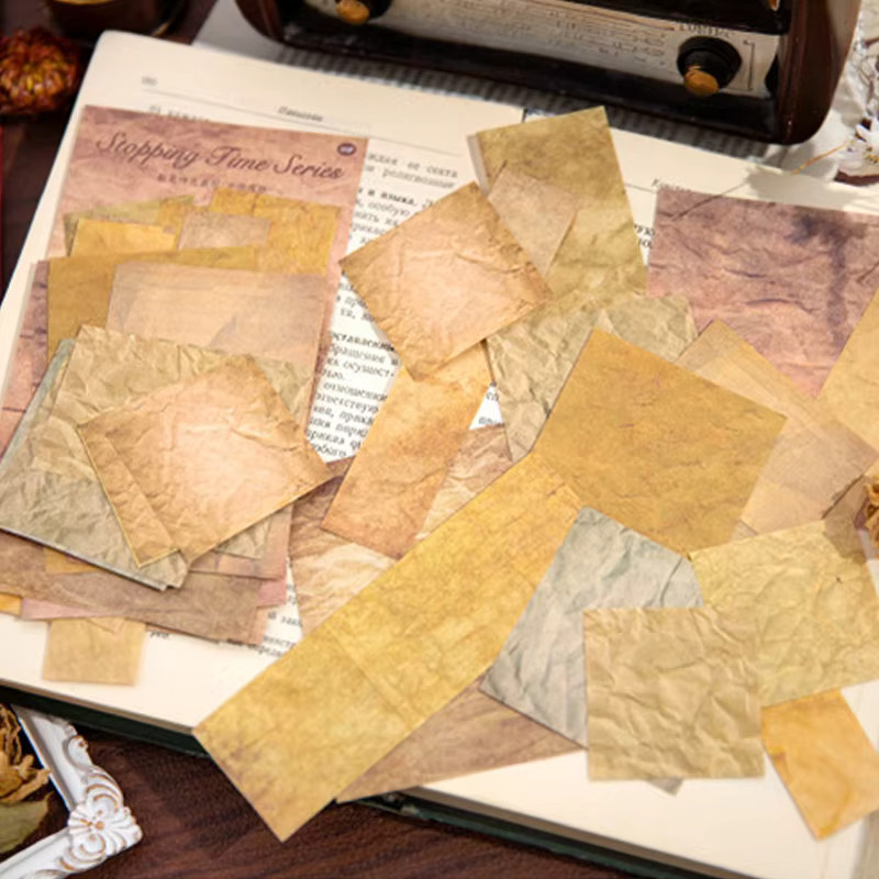 45er Paket Vintage Scrapbooking Papier für DIY Junk Journal und Bastelarbeiten, Mehrfarbig, Matt - Bild 2