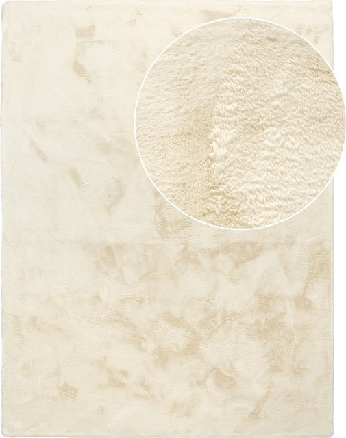 Fellteppich Fluffy deluxe in Creme/Beige, B/T: 60 x 100 cm - Bild 1