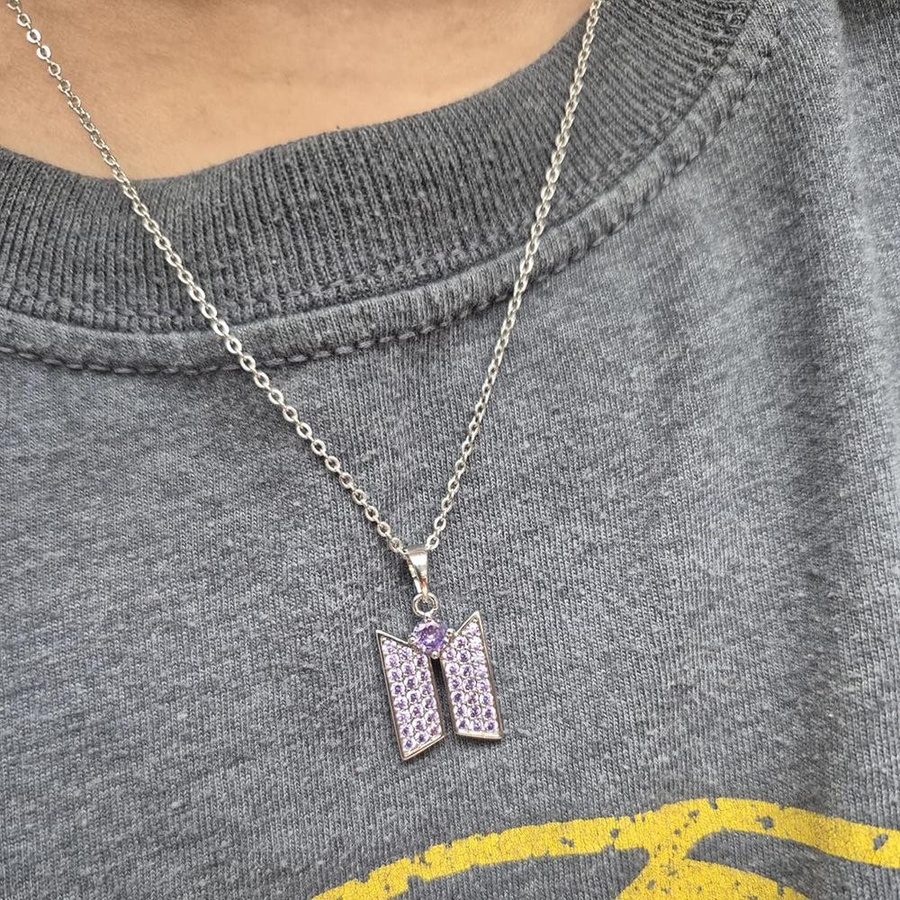 BTS Anhänger Halskette, Silber, Unisex - Bild 3