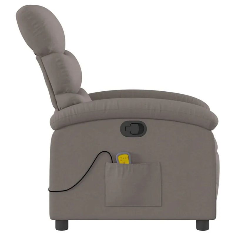 Vidaxl Ausklappbarer Massagesessel Relaxsessel in Taupe Meliert mit Stoffbezug - Bild 2