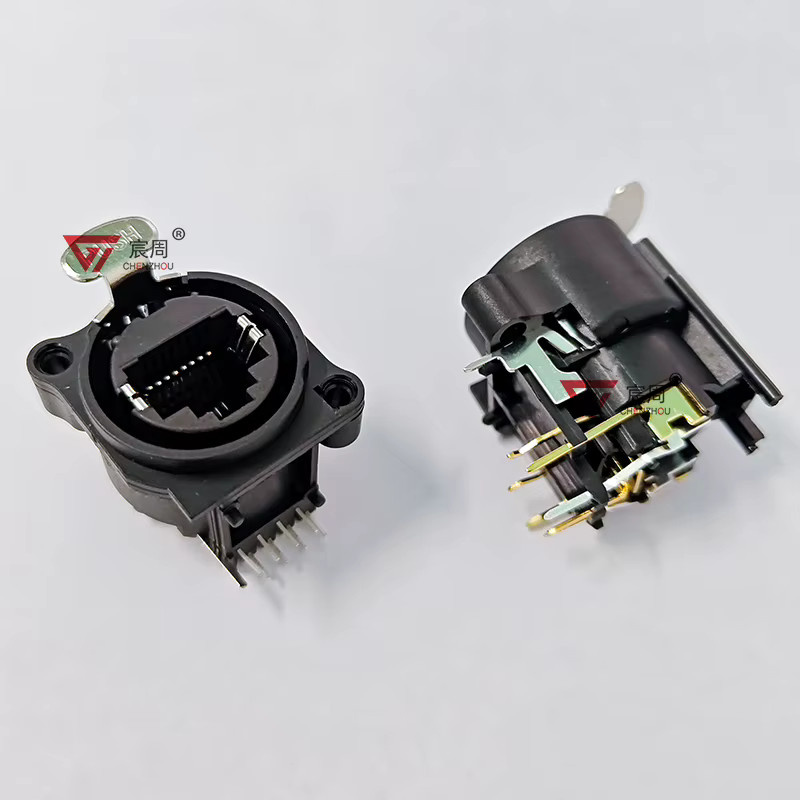 TITAK 10 Stück XLR 3-Pin Stecker und Buchsen Set, gebogener Nadelanschluss in quadratischer Form für PCB Panelmontage und Chassis, Farbe: Schwarz - Bild 3
