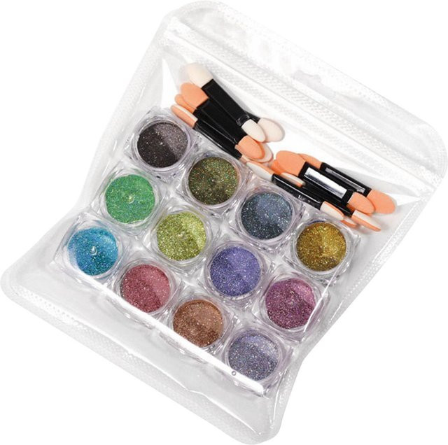 Koogeelife Nagelpuder Metallic, Gray, 12 Farben - Bild 1