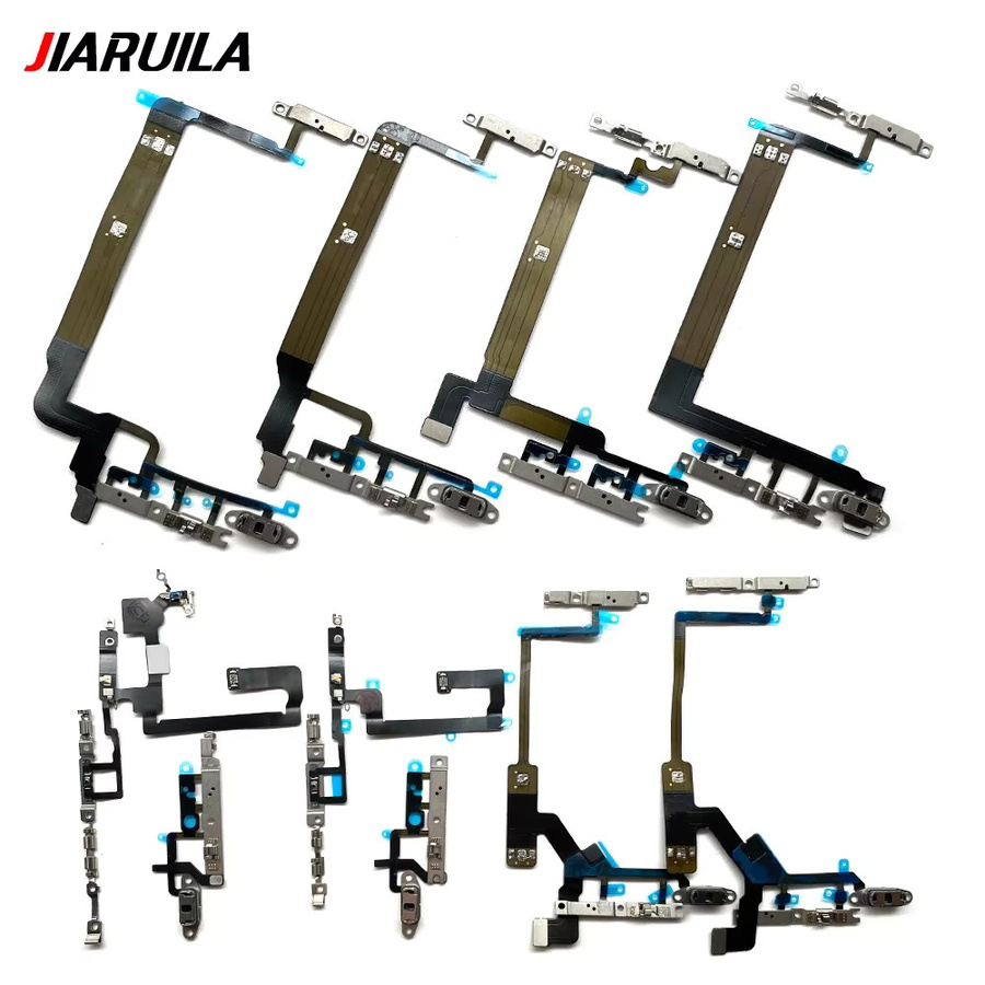 JIARUILA Power On Off Flex Kabel und Lautstärketaste für iPhone 13 14 15 Pro Max Plus Mini in Schwarz - Bild 2