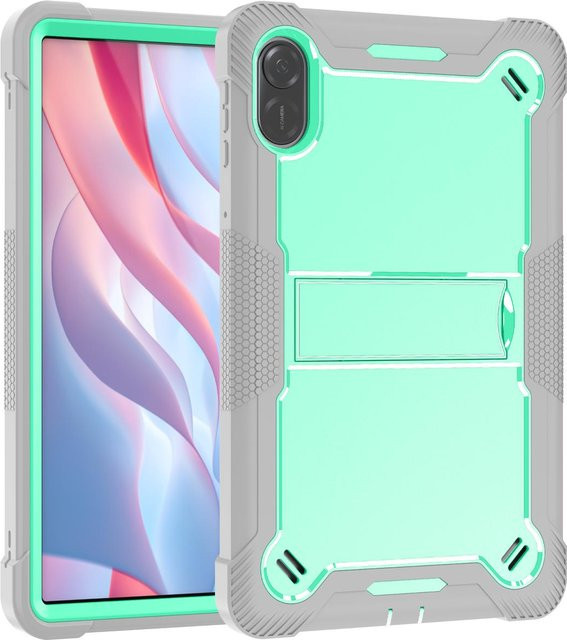 Robuste Armor Ständerhülle aus Silikon und PC für Honor Pad 10 12,1 Zoll, Honor Pad X9A 11.5, X8A 11, X8 Pro, X9 11.5, X8Pro X9 11.5 2023 in Türkis - Bild 1