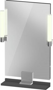 Duravit Sivida LED-Spiegel in Grau mit Touch-Switch und dimmbarer Beleuchtung, B/H/T: 45 x 65 x 3,6 cm - Bild 1