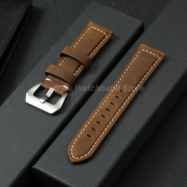 Luffyte Uhrenarmband Leder, Vintage, Herren - Bild 1
