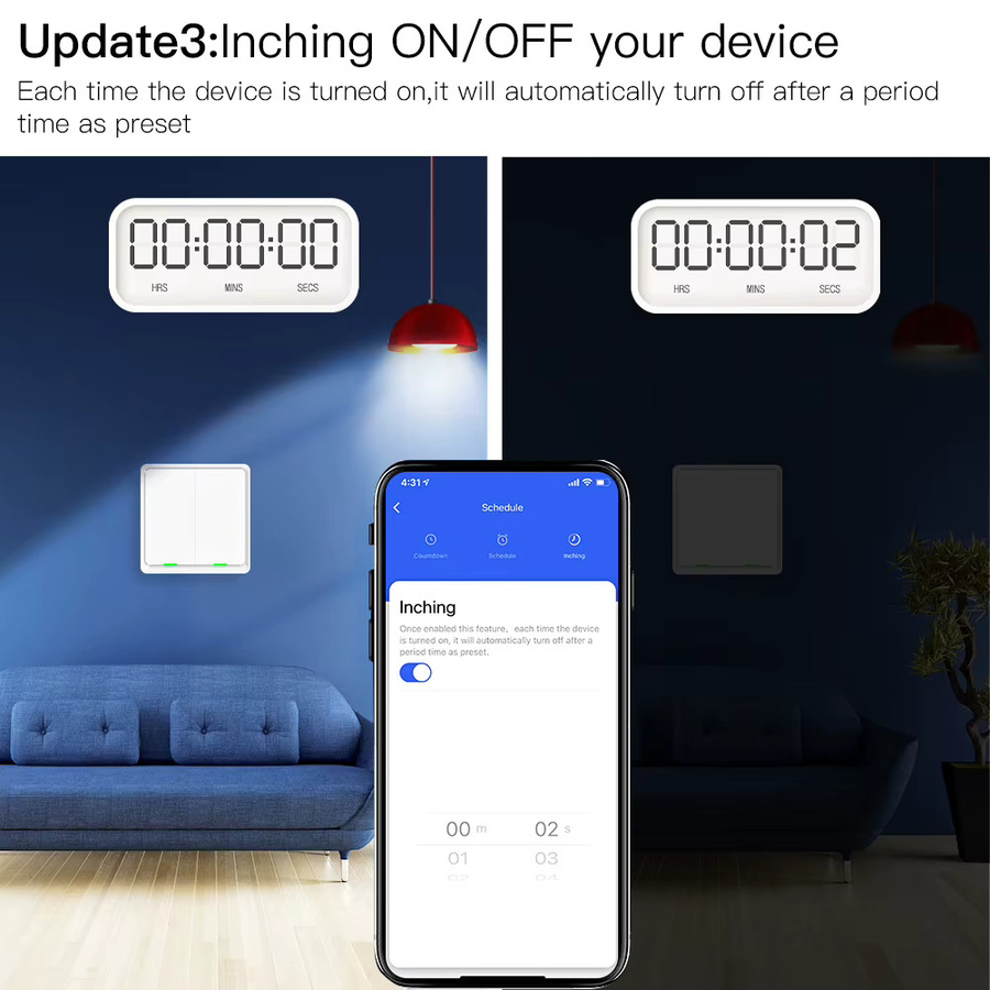 Tuya Bluetooth Smart Lichtschalter in Weiß mit Neutralleiter erforderlich und Multi-Control Association Funktion - Bild 4