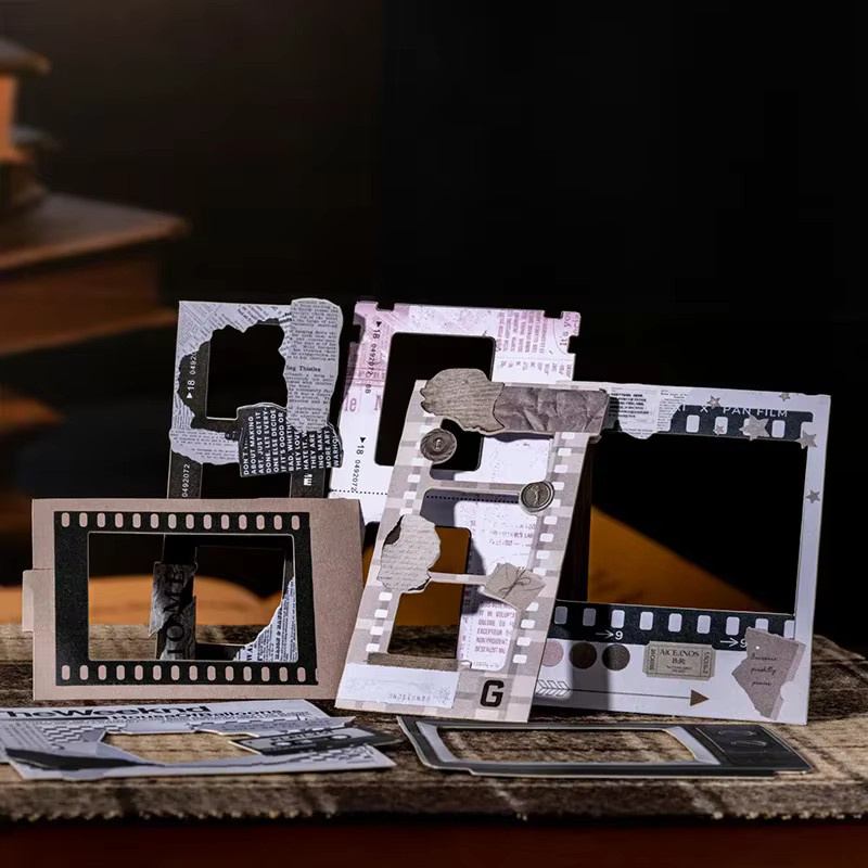 50 Stück YCDBTH Bastelpapier Aufkleber in Rahmenform, bunte Konstruktionspapier-Rahmen für kreative Fotoprojekte, matt, Mehrfarbig - Bild 5