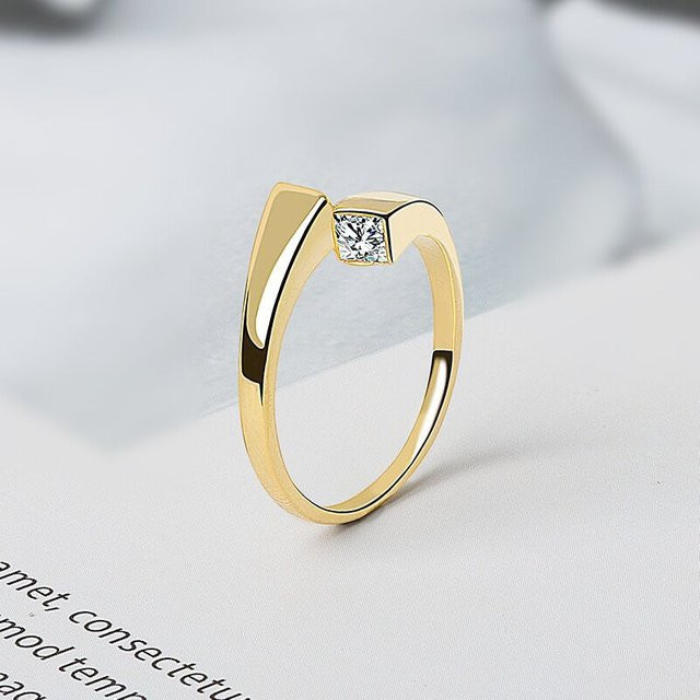 Jc-Jewelry Ring, Zirkonia, Gold, Kupfer, Damen - Bild 1