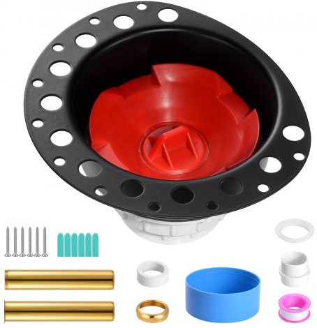 VEVOR PVC-Ablaufset für freistehende Badewannen mit Messing-Endstücken und PVC-Adapter, kompatibel mit bodenmontierten und Inselbadewannen - Bild 1