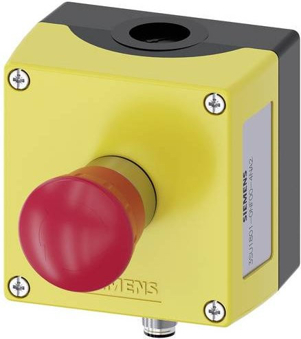 Siemens Gehäuse für Befehlsgeräte Pushbutton aus Kunststoff in Gelb und Rot 3SU1801-0NF00-4NA2 - Bild 1