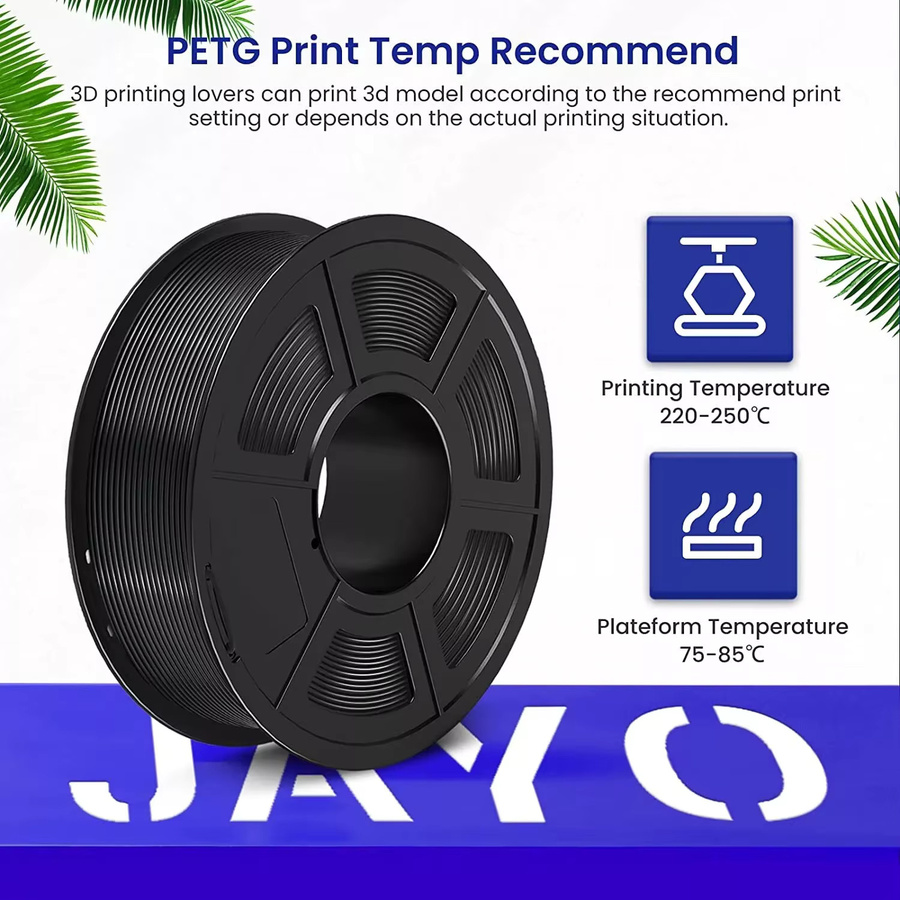 JAYO PETG 3D-Druckerfilament Schwarz, 1,75 mm, 2,2 kg - Bild 3
